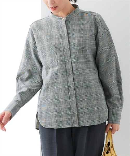 「7days Life Styling」 長袖ブラウス 3L チャコール レディース_画像9