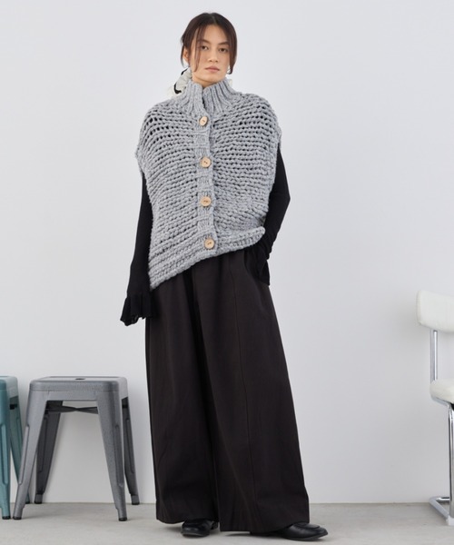 「Libra Cue」 ニットベスト FREE アイボリー レディース_画像5