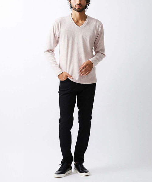 「MK MICHEL KLEIN HOMME 」 長袖Tシャツ 46 チャコールグレー メンズ_画像5