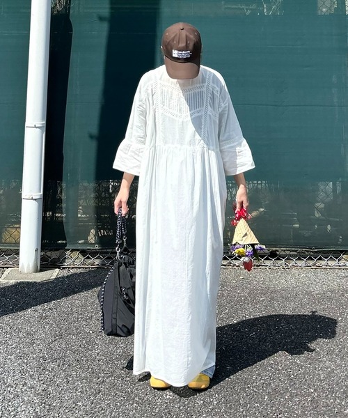 「notch.」 7分袖ワンピース M オフホワイト レディース_画像3