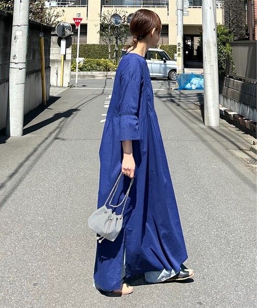 「notch.」 7分袖ワンピース M オフホワイト レディース_画像4