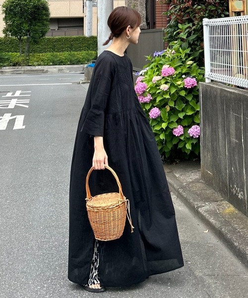 「notch.」 7分袖ワンピース M オフホワイト レディース_画像8