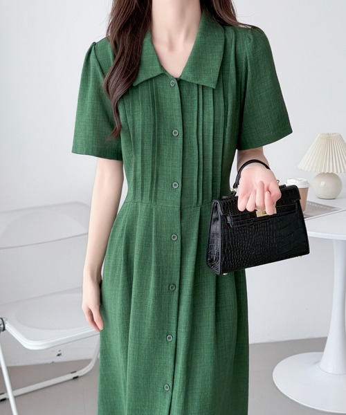 バックシャツワンピース バックオープンツイストシャツワンピース – plusotoha