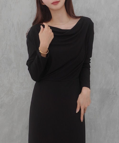 「CENEA」 長袖ワンピース SMALL ピンクベージュ レディース_画像2