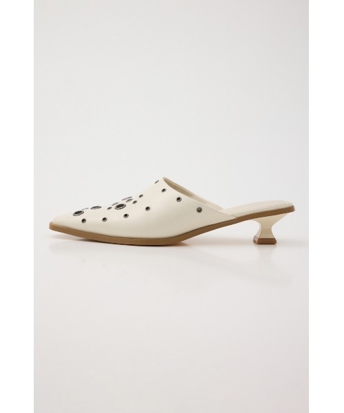 LAGUA GEM（ラグアジェム） パンプス ミュール EYELET KITTEN HEEL
