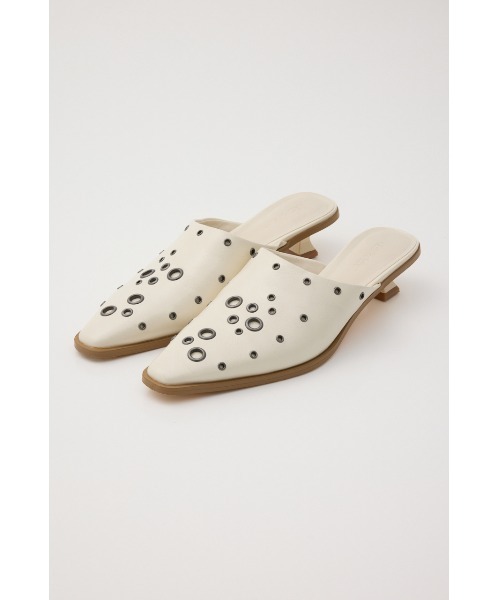 LAGUA GEM（ラグアジェム） パンプス ミュール EYELET KITTEN HEEL