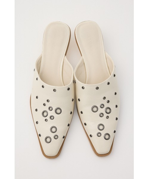 LAGUA GEM（ラグアジェム） パンプス ミュール EYELET KITTEN HEEL