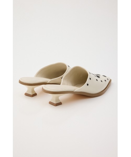 LAGUA GEM（ラグアジェム） パンプス ミュール EYELET KITTEN HEEL
