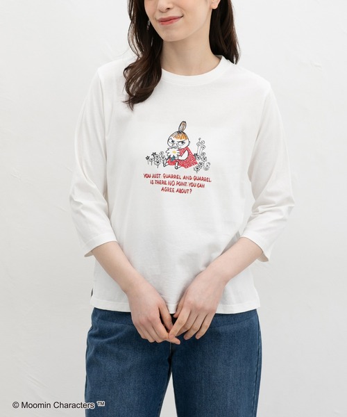 Honeys（ハニーズ） tシャツ 「UVカット」ムーミン／7分袖Tシャツ