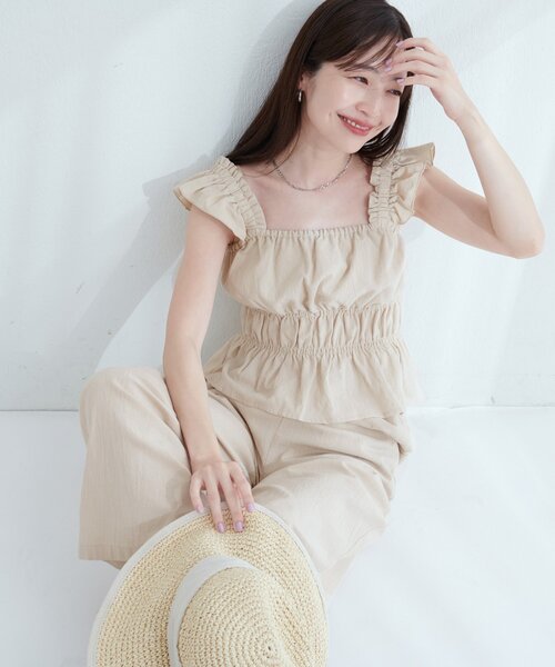 natural couture：web限定セットアップ ハレの日/セットアップ可/ウォッシャブルきれいめパンツ | natural