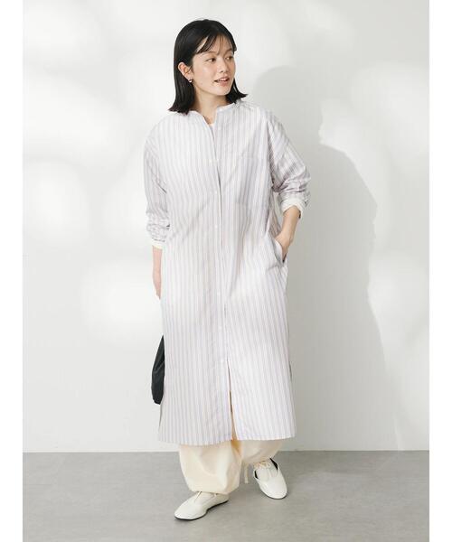 「CRAFT STANDARD BOUTIQUE」 長袖ワンピース FREE ブルー系その他6 レディース_画像3
