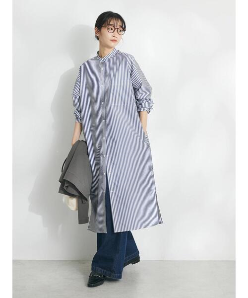 「CRAFT STANDARD BOUTIQUE」 長袖ワンピース FREE ブルー系その他6 レディース_画像5