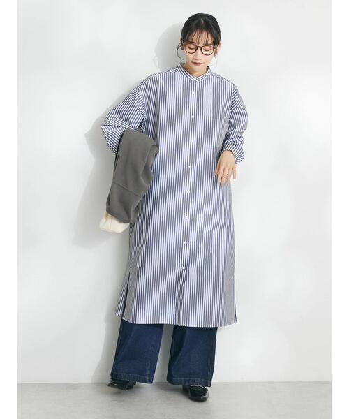 「CRAFT STANDARD BOUTIQUE」 長袖ワンピース FREE ブルー系その他6 レディース_画像6