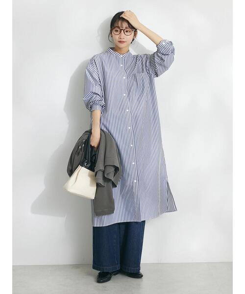 「CRAFT STANDARD BOUTIQUE」 長袖ワンピース FREE ブルー系その他6 レディース_画像8