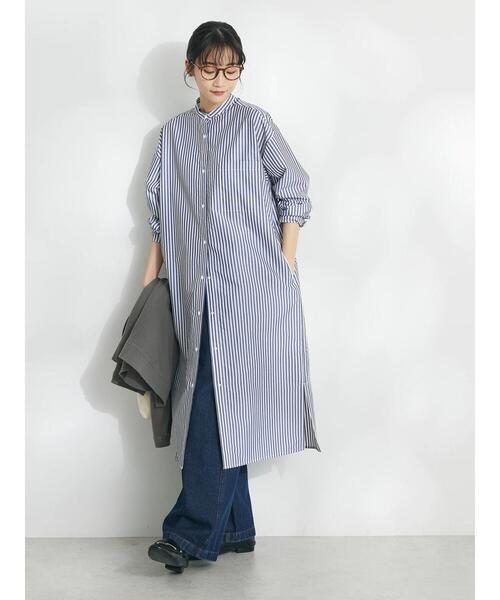 「CRAFT STANDARD BOUTIQUE」 長袖ワンピース FREE ブルー系その他6 レディース_画像9