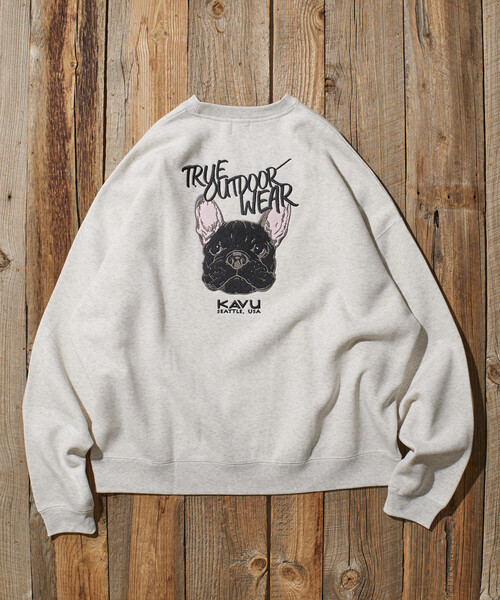 「FREAK'S STORE」 「KAVU」スウェットカットソー SMALL アッシュグレー メンズ_画像2