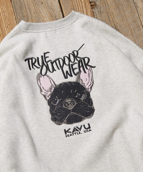 「FREAK'S STORE」 「KAVU」スウェットカットソー SMALL アッシュグレー メンズ_画像3