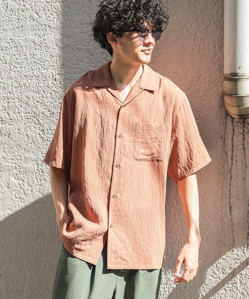 COMME des GARCONS HOMME 半袖リネン混シャツ COMME des GARCONS HOMME