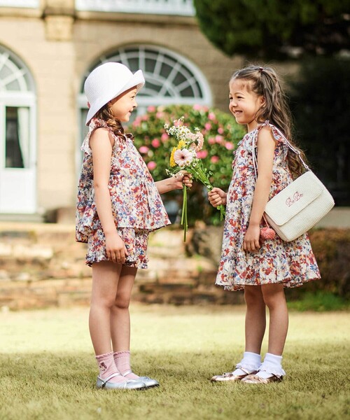 BABY, ベイビー La petite fleul5分袖 ブラウス 生成 BABY， ベイビー La petite fleul5分袖 ブラウス 生成 【公式通販】