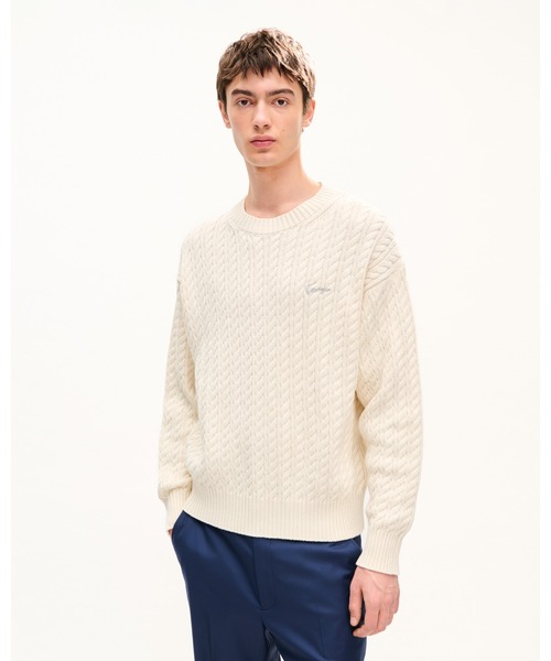 'KENZO Signature' エンブロイダリー ニット ジャンパー メンズの画像
