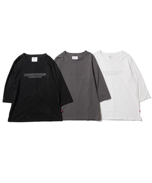 「VIRGOwearworks」 7分袖Tシャツ 3 チャコールグレー メンズ_画像2