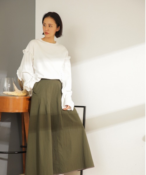 「mici」 長袖カットソー ONE SIZE ブルー レディース_画像6