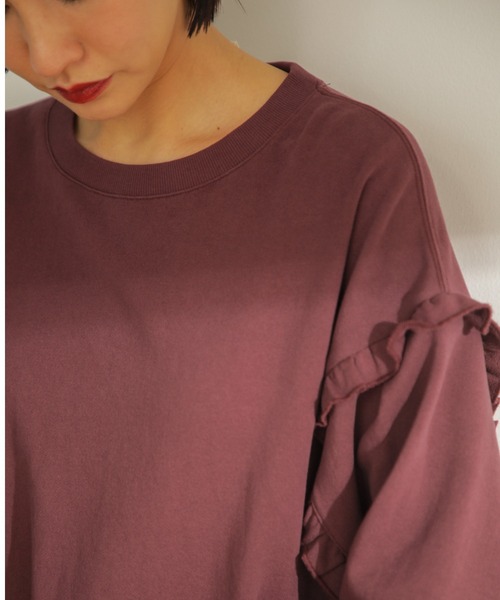 「mici」 長袖カットソー ONE SIZE ブルー レディース_画像7