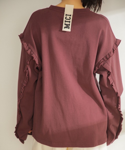 「mici」 長袖カットソー ONE SIZE ブルー レディース_画像8