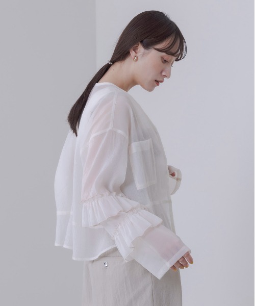 「Eimee Law」 長袖ブラウス FREE ダークベージュ レディース_画像6