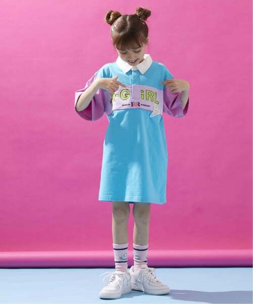 ワンピース 「サーティワン アイスクリーム」ラガーミニ丈Tワンピース キッズ 子供服 女の子の画像