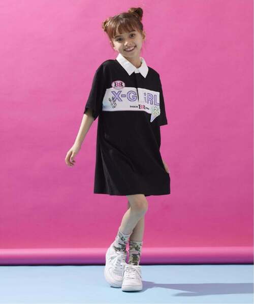 ワンピース 「サーティワン アイスクリーム」ラガーミニ丈Tワンピース キッズ 子供服 女の子の画像