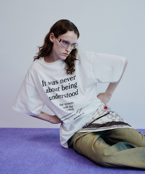 【新品】MAISON SPECIAL オーバーサイズ Tシャツ MAISON SPECIAL（メゾンスペシャル） tシャツ Message Oversized T