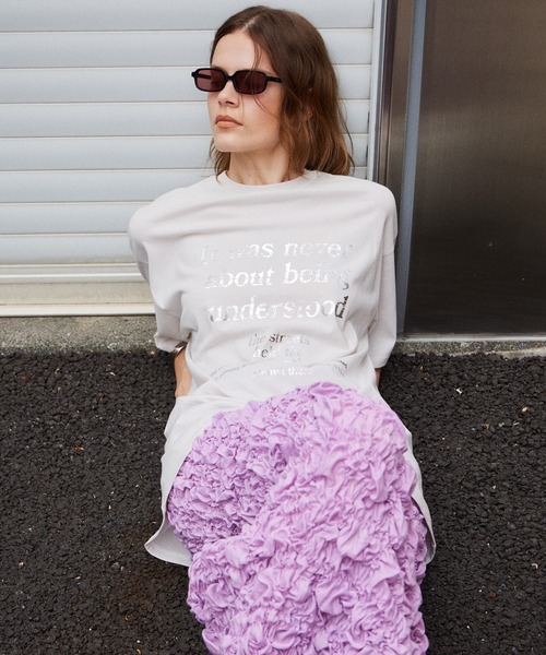MAISON SPECIAL（メゾンスペシャル） tシャツ 半袖 Message Oversized