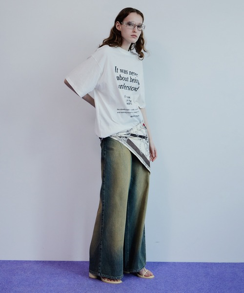 MAISON SPECIAL（メゾンスペシャル） tシャツ Message Oversized T