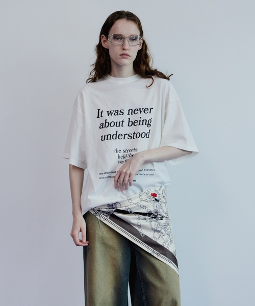 MAISON SPECIAL（メゾンスペシャル） tシャツ 半袖 Message Oversized