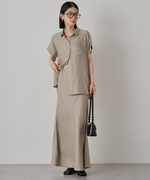 「LOUNGEDRESS」 ロングスカート FREE ベージュ レディース_画像4