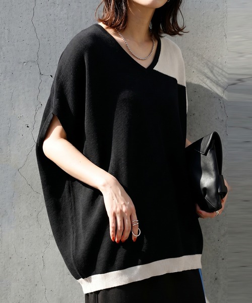 OMMO（オーエムエムオー） ニット セーター ASYMME TUCK KT TOP