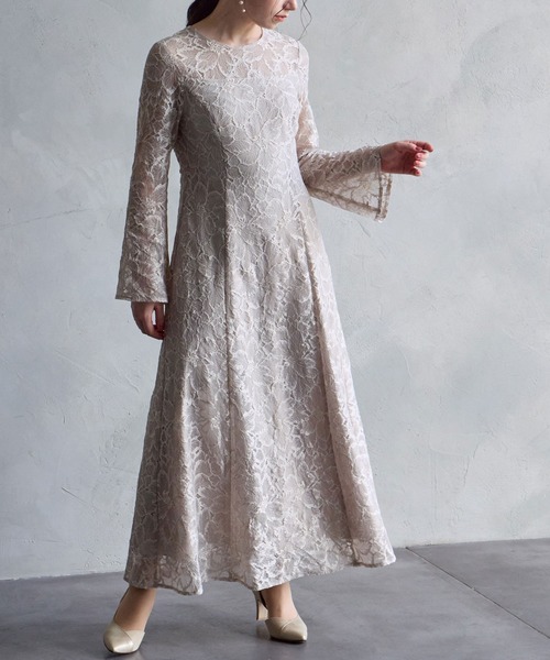 「AIMER」 長袖ワンピース LARGE ブラック レディース_画像2