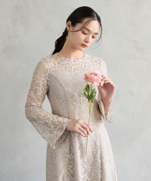「AIMER」 長袖ワンピース LARGE ブラック レディース_画像4