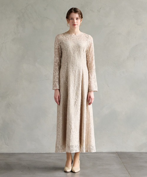 「AIMER」 長袖ワンピース LARGE ブラック レディース_画像7