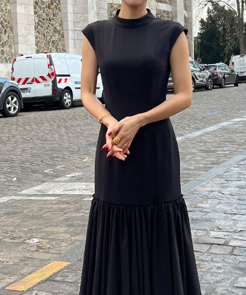 JENNE 半袖 ロングワンピース ブラック Sサイズ JENNE 半袖 ロングワンピース ブラック Sサイズ カットソーIライン