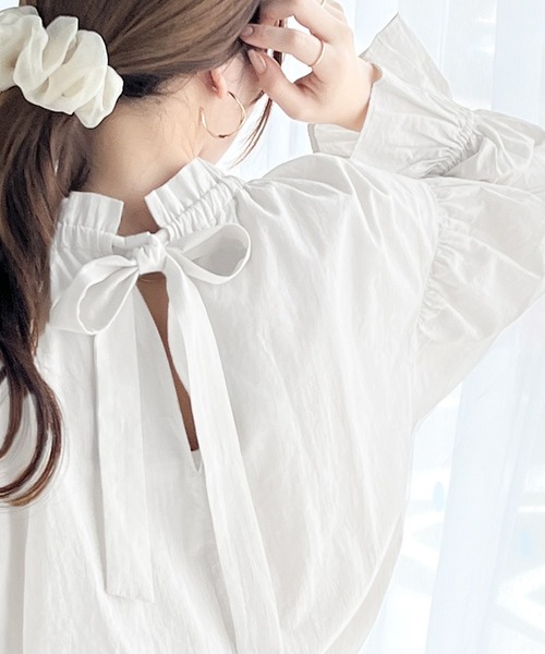 「classicalelf」 長袖ブラウス LARGE ブルー レディース_画像2