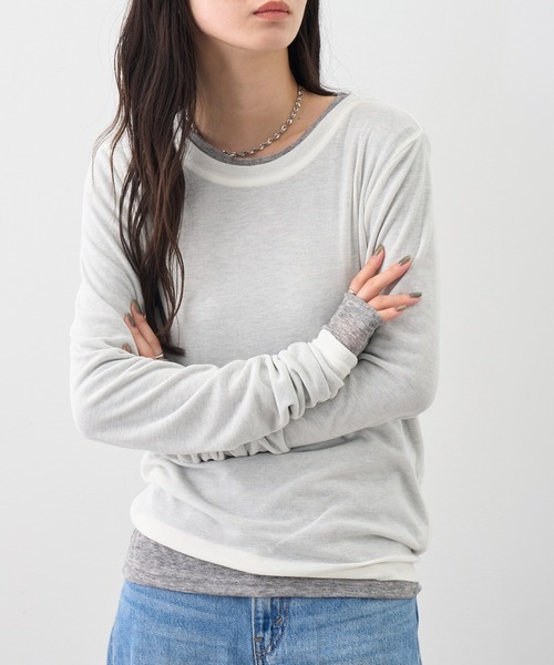 NOGLE tシャツ 「NOGLE/ノグル」2セットパック シアーカラーロンT