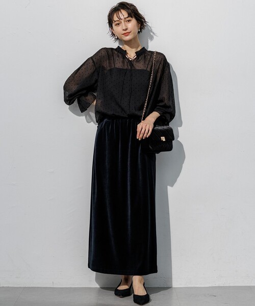 ブラウス シャツ フロッキードット レディース : ZOZOTOWN Yahoo!店