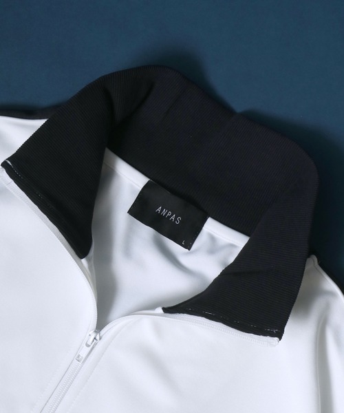 「ANPAS」 ジャージブルゾン L サックスブルー メンズ_画像8