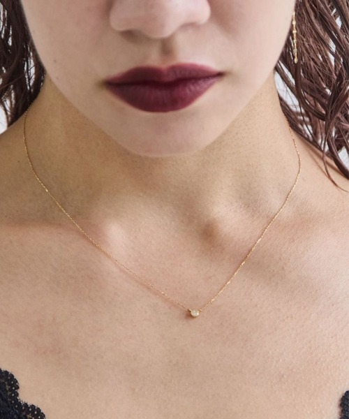 JUPITER ネックレス 「K18」一粒ダイヤモンドネックレス/金属