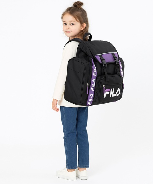 リュック FILA/フィラ キッズ リュックサック 大容量 50L ICカード収納付き 修学旅行 キャンプ 拡張 バックパック サブリュック