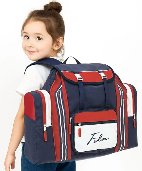【色: fmk1011正規ロゴネイビー】[フィラ] リュック キッズリュックサッ FILA（フィラ） リュック キッズ リュックサック 大容量 50L ICカード