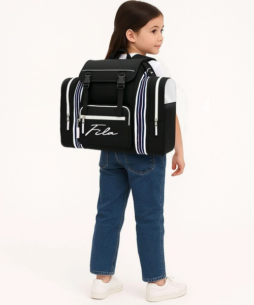 リュック FILA/フィラ キッズ リュックサック 大容量 50L ICカード収納付き 修学旅行 キャンプ 拡張 バックパック サブリュック