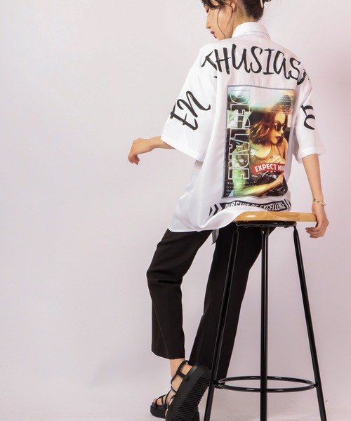A.T.C in the attic homme シャツ とろみガールズフォト半袖